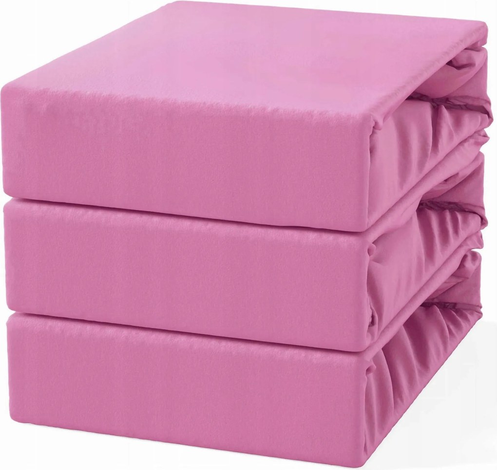 Gumis lepedő 200x220 Frottír Rózsaszín