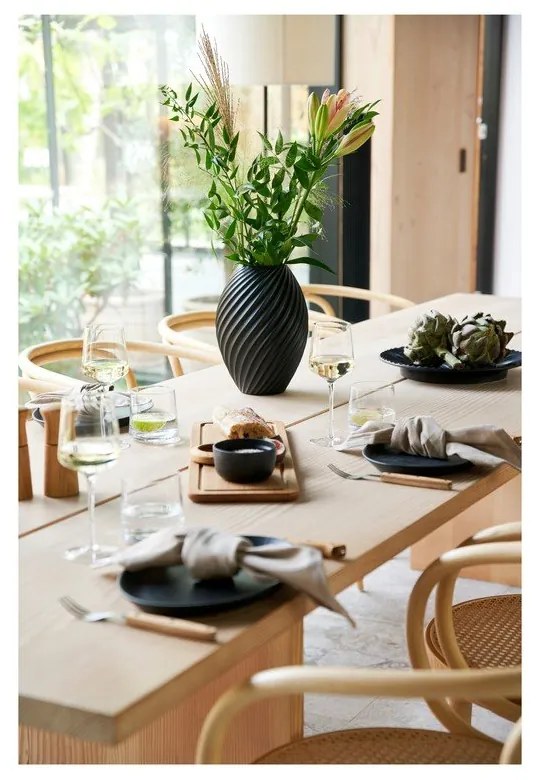 River fekete porcelán váza, magasság 26 cm - Morsø