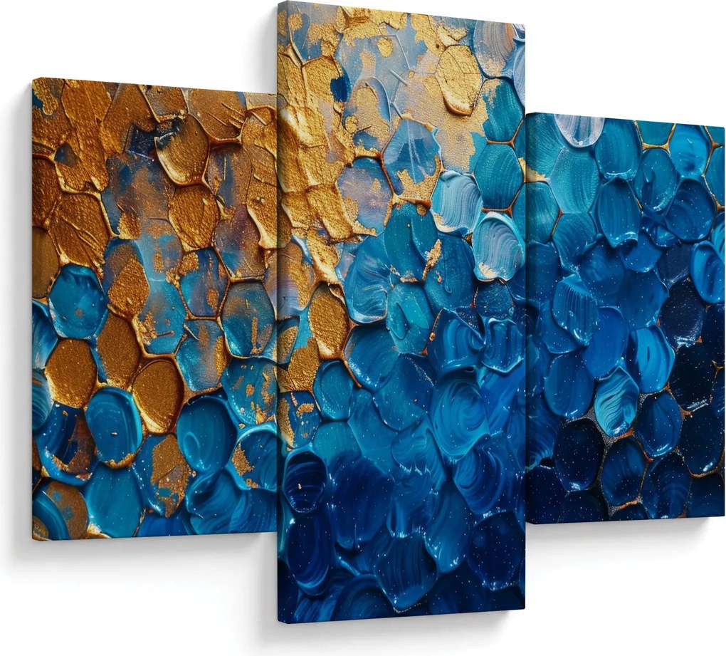 Kép - Kék-arany festmény (90x60 cm)