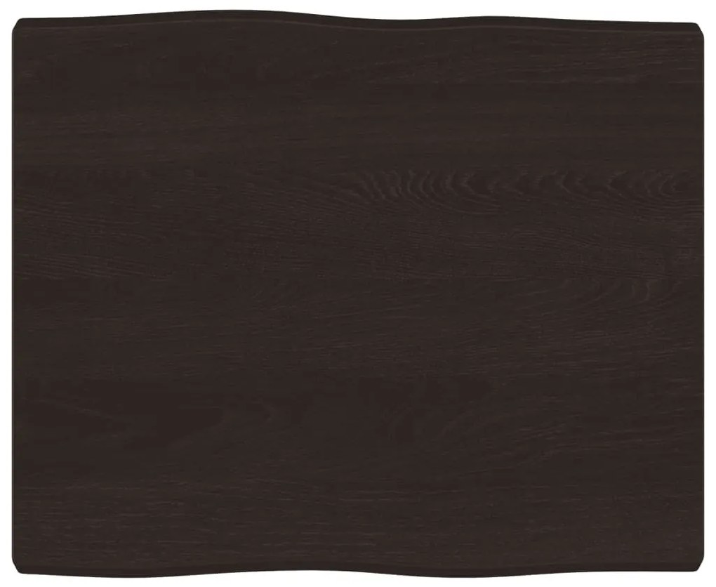 sötétbarna kezelt tömör asztallap 60x50x(2-4) cm