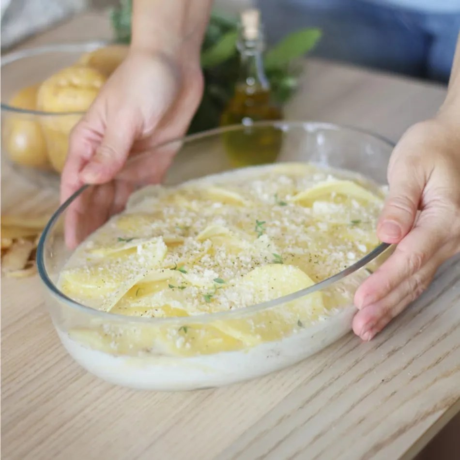 Pyrex üveg sütőedény készlet 2 db, 3,7 l + 2,2 l