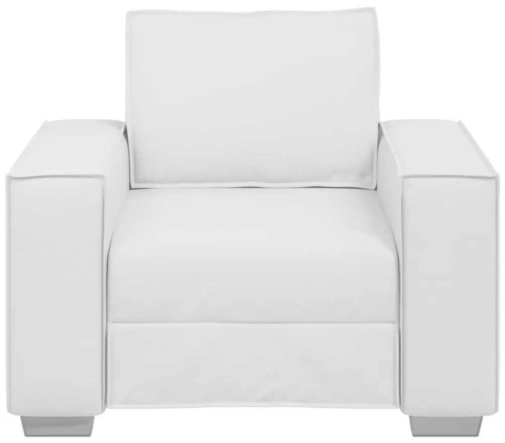Fotel, Fehér, 59 cm, Műbőr