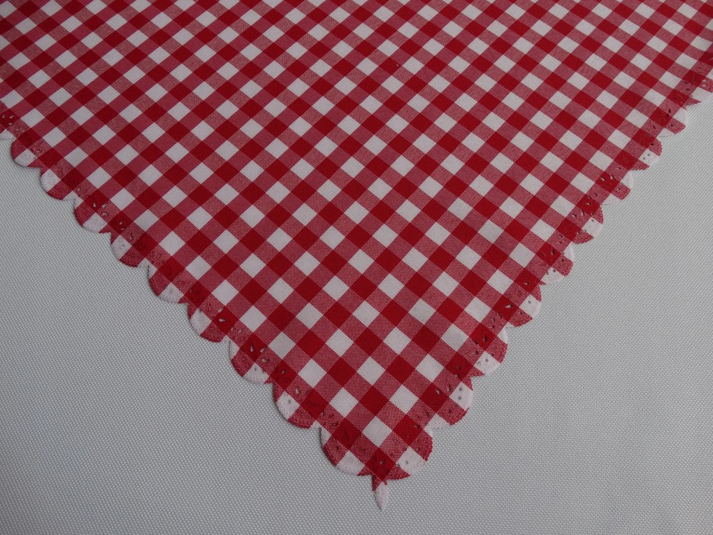 Mg Abrosz Kockás 1x1cm Piros lengyel 60x120cm