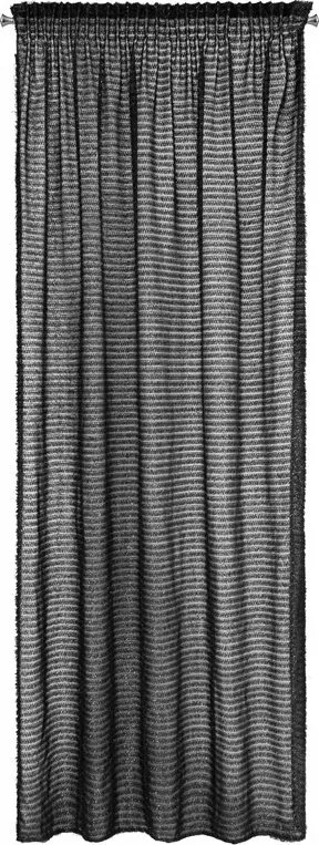 Függöny 135x270 Reina fekete szalagfüggöny