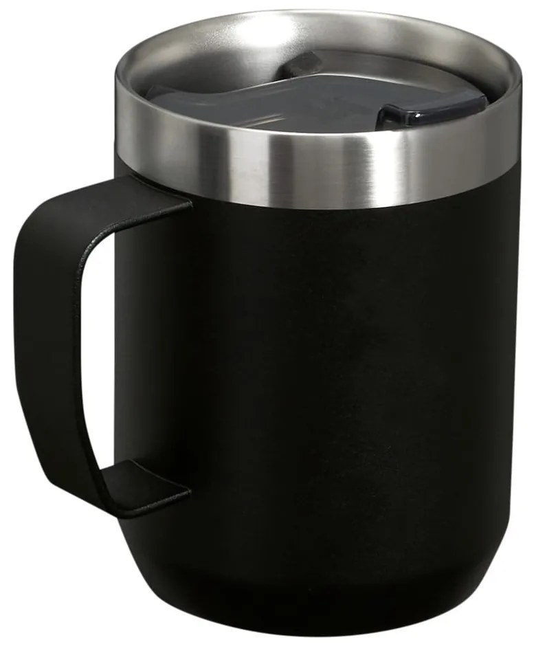 Fekete rozsdamentes acél termobögre 230 ml Stay-Hot Camp Mug Black – Stanley