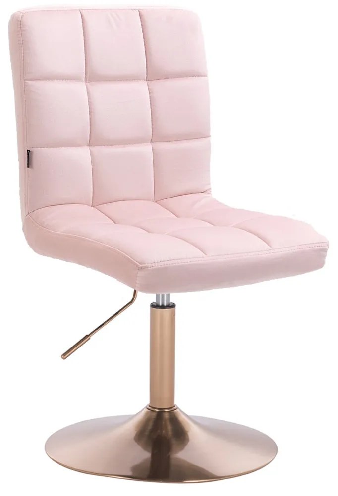 HR7009N Rózsaszín modern velúr szék arany lábbal
