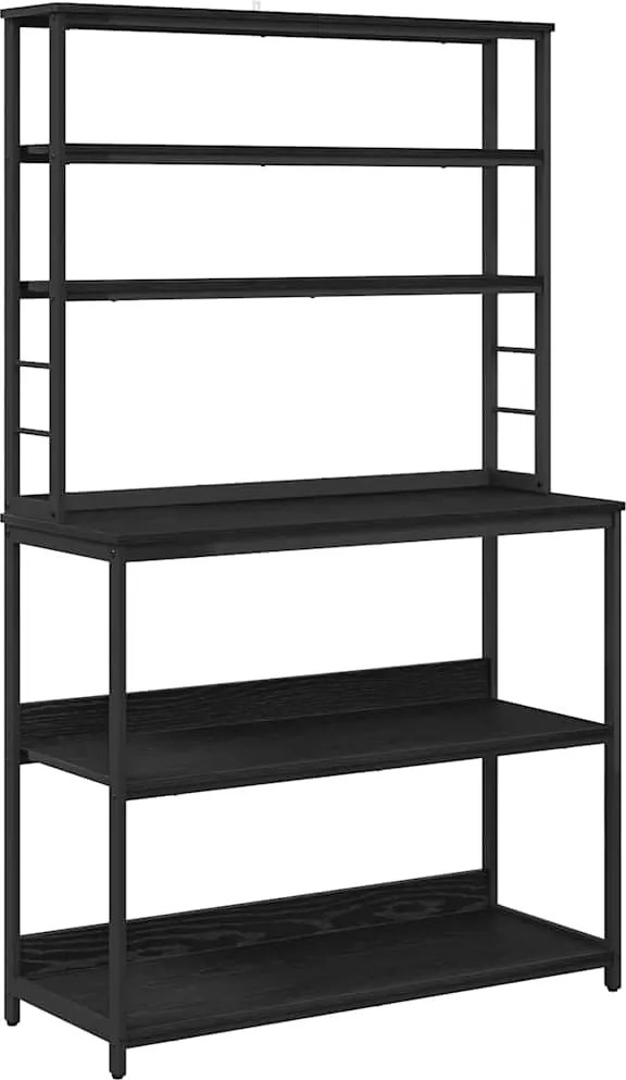 vidaXL Konyhai polc Fekete tölgy 100 x 40 x 168 cm Faanyag