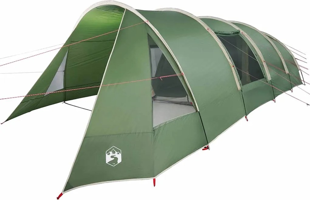 vidaXL Alagúttábor 6 fős tetővel Zöld és Fehér 778 x 356 x 210 cm