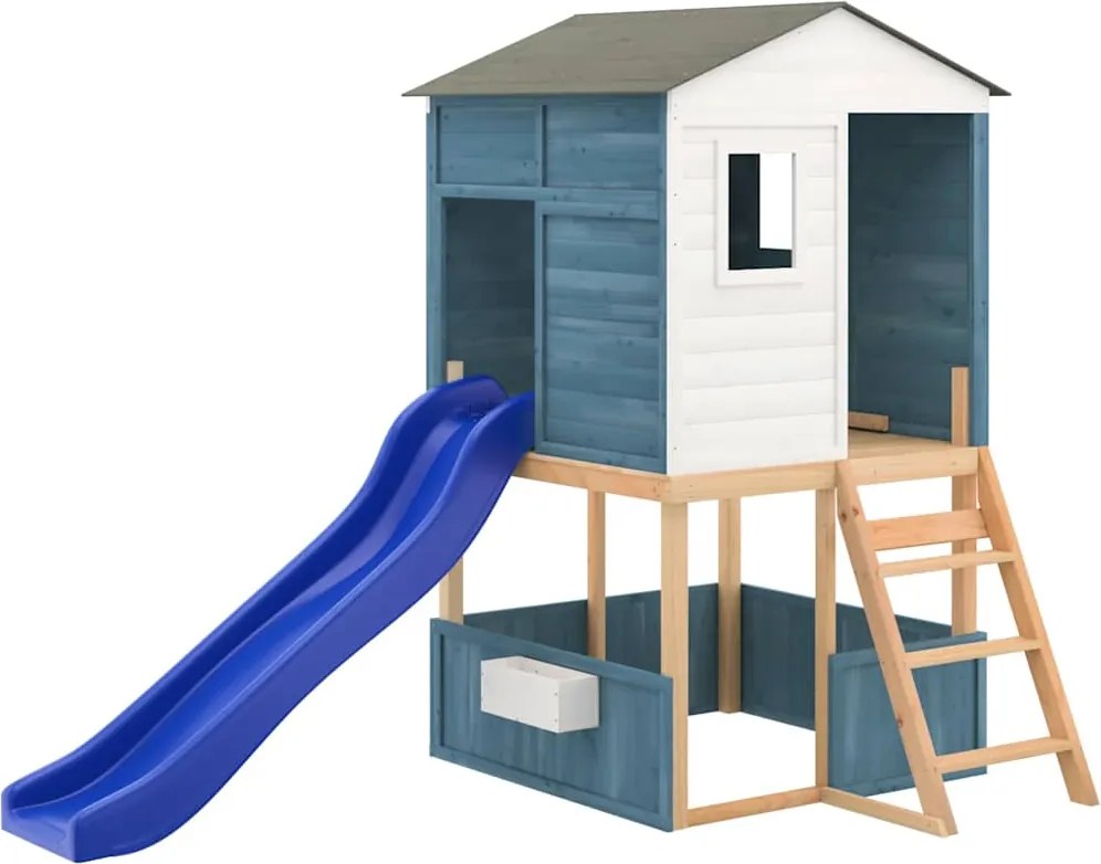 vidaXL kültéri tömör fenyőfa játszószett