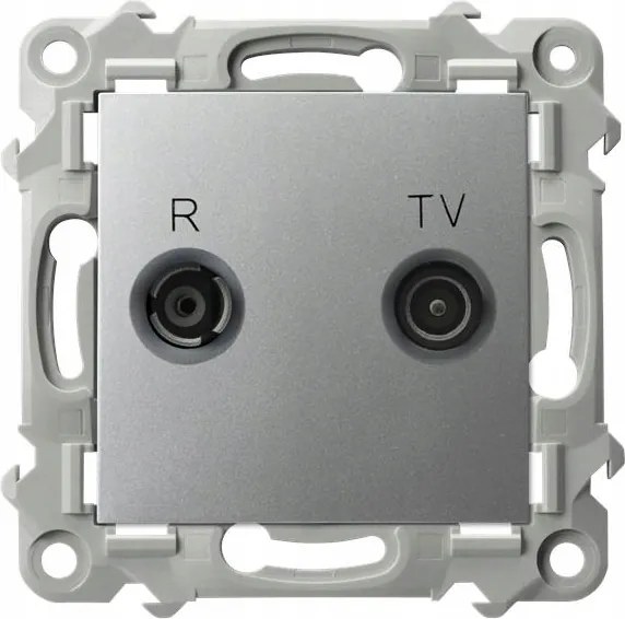 Ospel Zafír ezüst Átmenő Rtv aljzat 10 dB GPA-10ZP/m/18