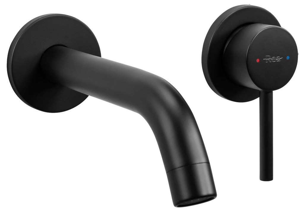 Rea Owen, rejtett mosdócsaptelep + BOX rögzítőrendszer, fekete matt, REA-B5332