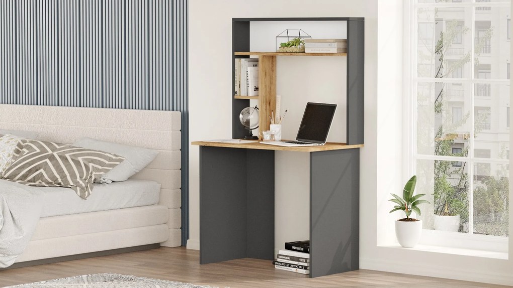 PC asztal Birdz (atlanti fenyő + atracit). Akció -29%. 1073410