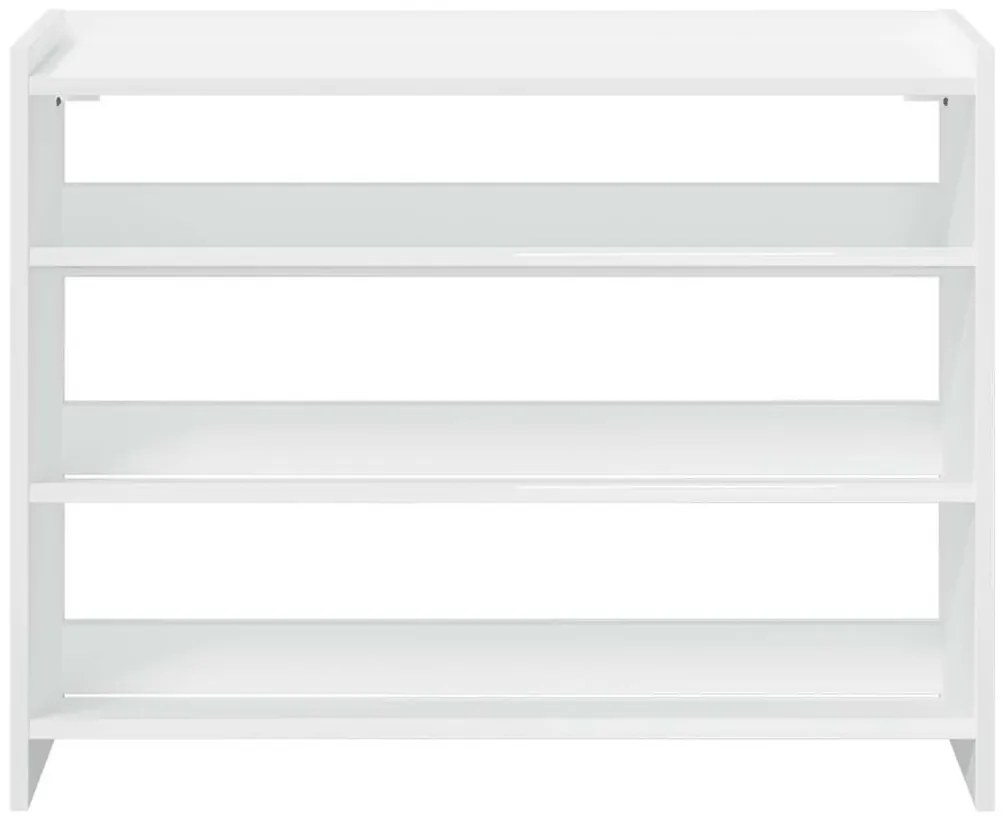 fehér szerelt fa cipőtároló szekrény 80x25x62 cm