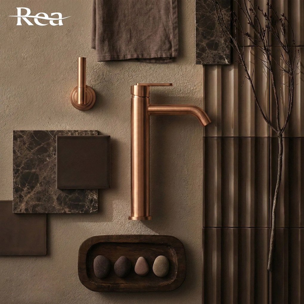 Rea Ontario, magas mosdócsaptelep H-300, matt réz, REA-B0971