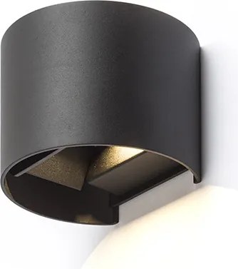 RENDL TITO R DIMM fali lámpa fekete 230V LED 2x3W IP65 3000K