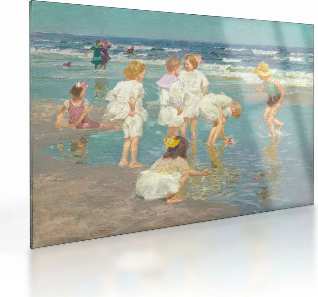 Üveg kép - Edward Henry Potthast, A Holiday, reprodukciók (70x50 cm)