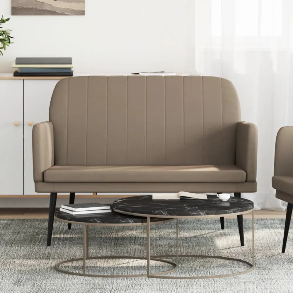 kávészínű műbőr pad 107 x 80 x 81 cm