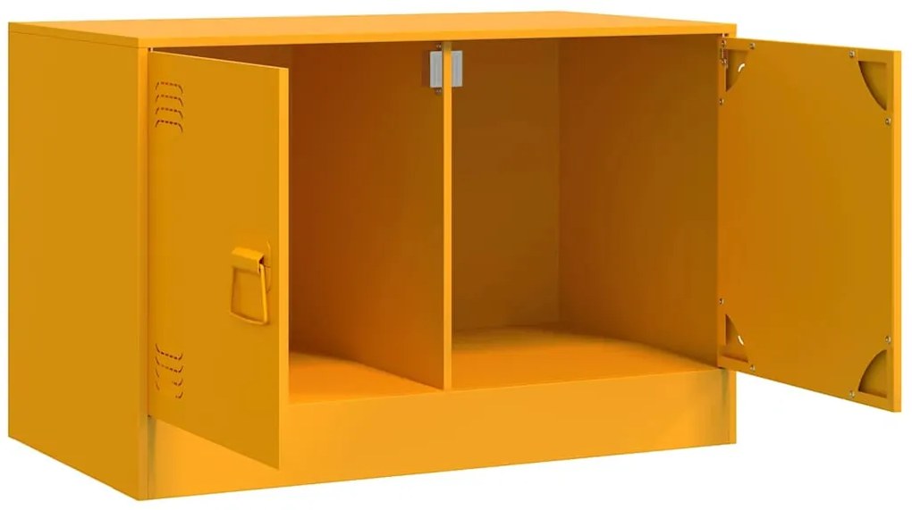 mustársárga acél TV-szekrény 67 x 39 x 44 cm