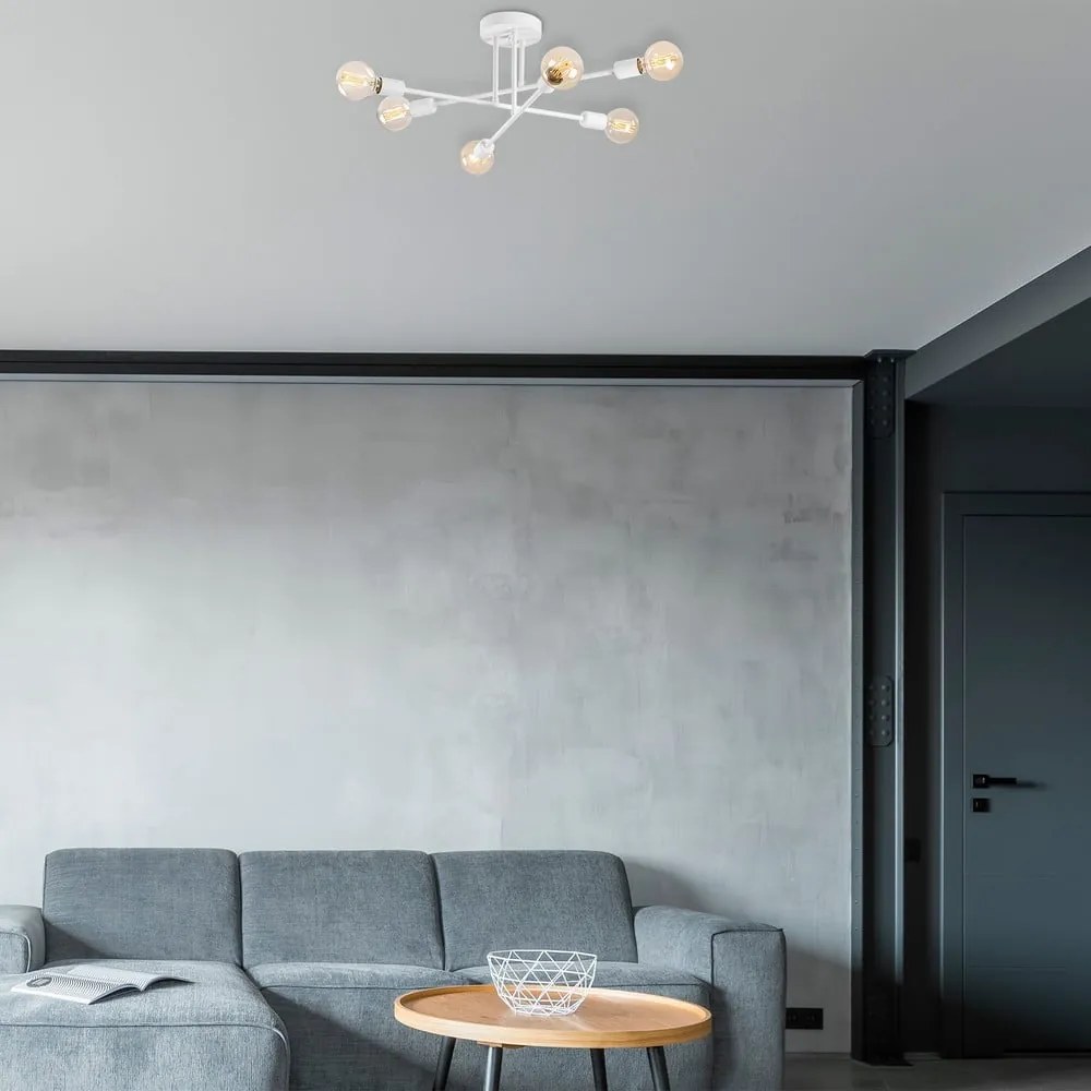 Fehér mennyezeti lámpa 64x64 cm Flower – Opviq lights