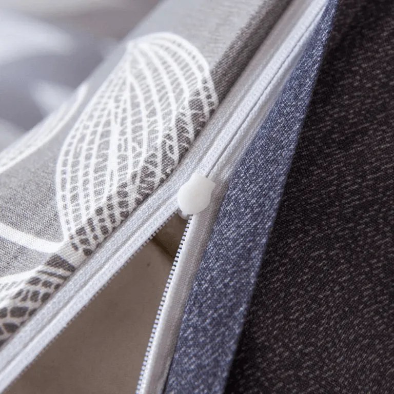 Mikroszálas flanel ágyneműhuzat KAVOLO szürke Ágyneműhuzat mérete: 2 db 70 x 90 cm | 200 x 220 cm