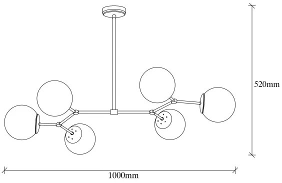 Csillár DAMAR 6xE27/40W/230V