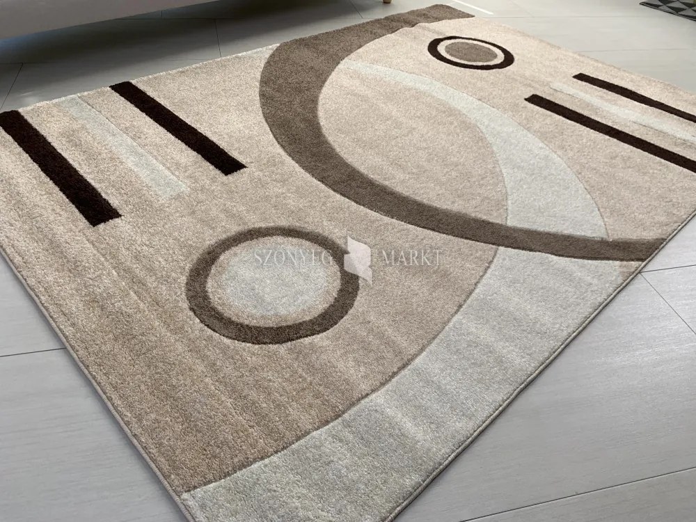 Comfort 4801 bézs modern szőnyeg 80 cm-es szett