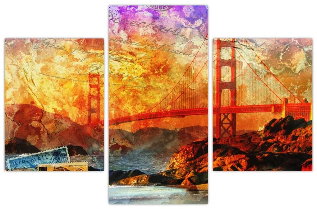 Kép - Golden Gate, San Francisco, Kalifornia (90x60 cm)