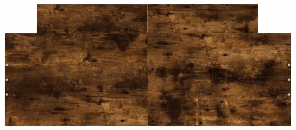 füstös tölgy színű ágykeret fej- és lábtámlával 120 x 200 cm