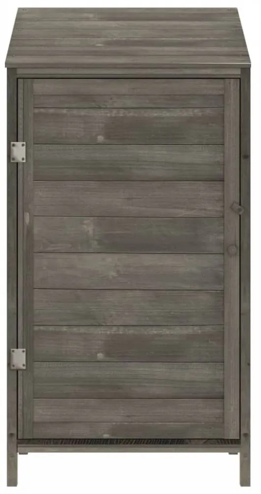 Antracitszürke tömör fenyőfa kerti fészer 55 x 52 x 112 cm