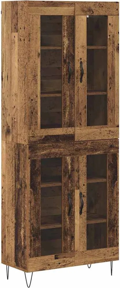 vidaXL Magasfiú Öreg fa 69,5 x 34 x 180 cm Faanyag