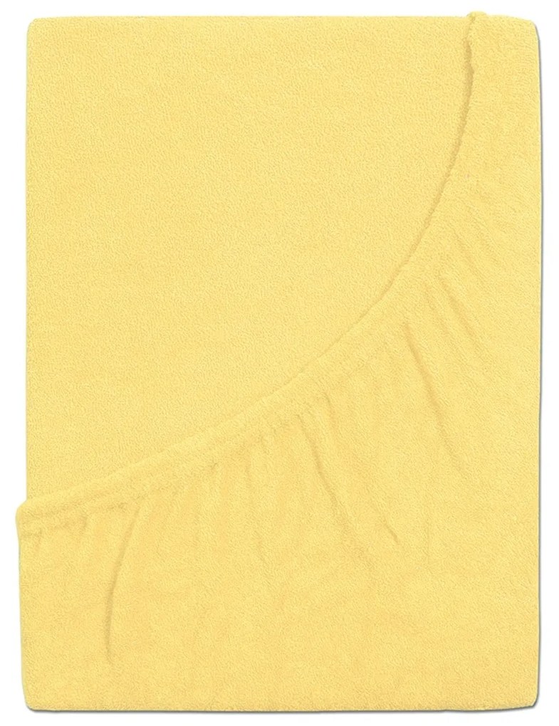 4Home Ideal frottír lepedő sárga, 90 x 200 cm, 90 x 200 cm