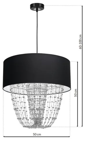 Csillár zsinóron ALMERIA 1xE27/60W/230V