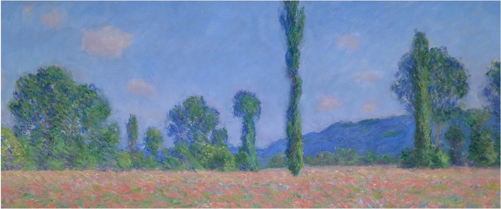Kép - Claude Monet, Poppy Field (Giverny), reprodukciók (120x50 cm)