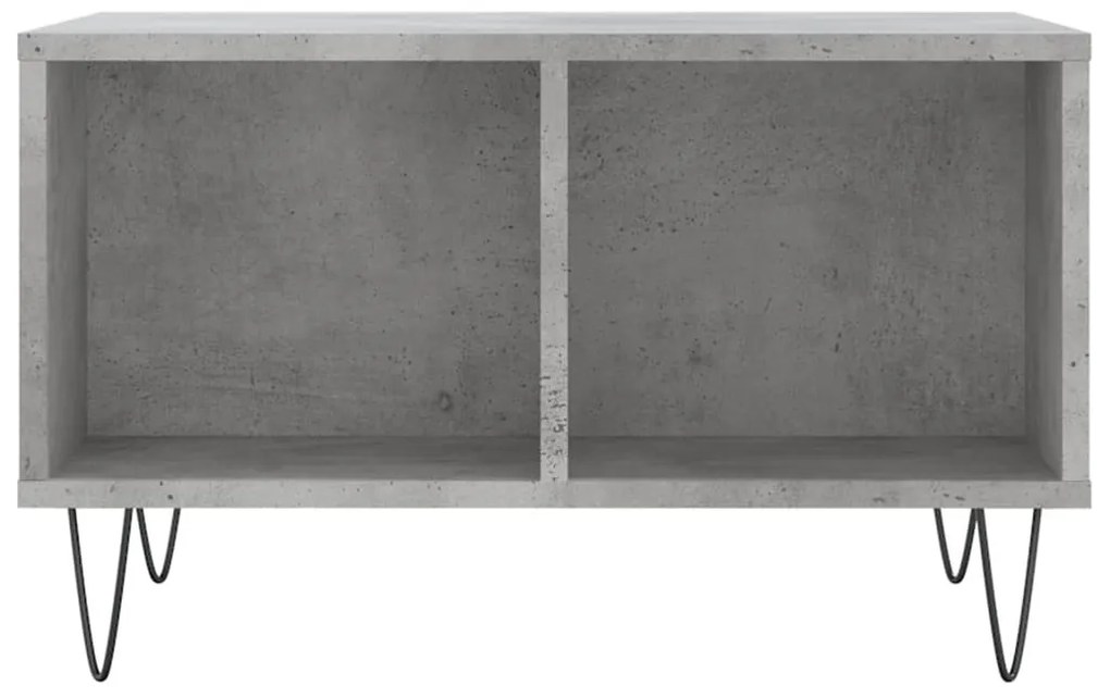 Betonszürke szerelt fa dohányzóasztal 60 x 50 x 36,5 cm