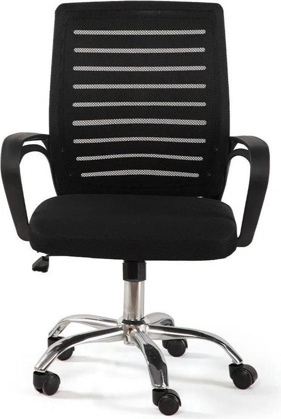 Fekete kárpitozott irodai szék Evon – Bonami Essentials