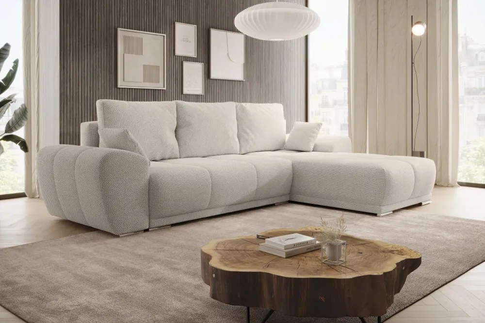 Univerzális ülőgarnitúra, krémszínű, KERIM ROH