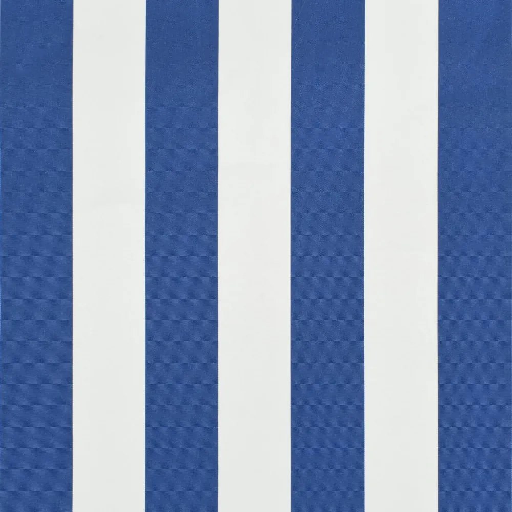 feltekerhető kék és fehér napellenző 300 x 150 cm