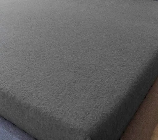 Homa jacquard gumis lepedő sötétszürke