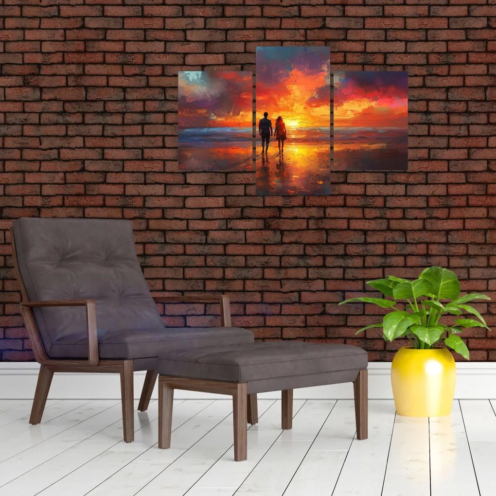 Kép - Séta a tengerparton (90x60 cm)