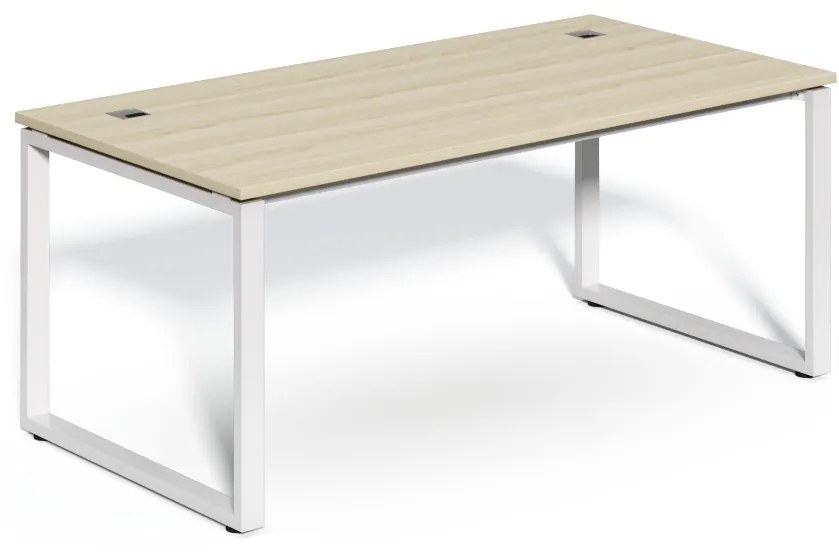 SimpleOffice asztal 180 x 90 cm, világos tölgy / fehér