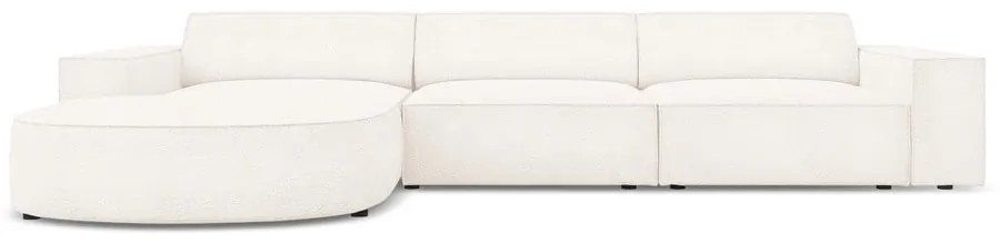 Bézs buklé szövet sarokkanapé (bal oldali) Jodie – Micadoni Home