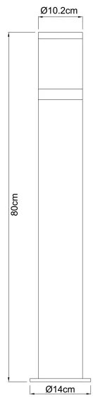 Globo 32016 - Kültéri lámpa XELOO 1xE27/60W/230V IP44