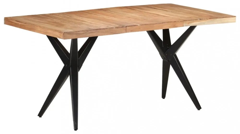 tömör akácfa étkezőasztal 160 x 80 x 76 cm