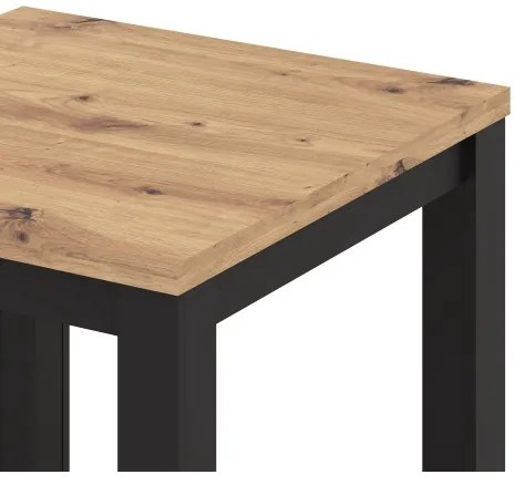 Bővíthető étkezőasztal ZARO artisan tölgy/fekete