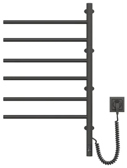 Elektromos törölközőszárító, ARABESQUE 196W/230V, 81,8 cm, IP44, fekete