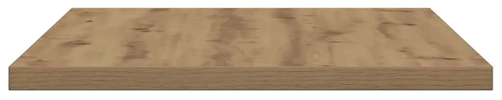 4 db kézműves tölgy színű szerelt fa fali polc 60 x 30 x 1,5 cm