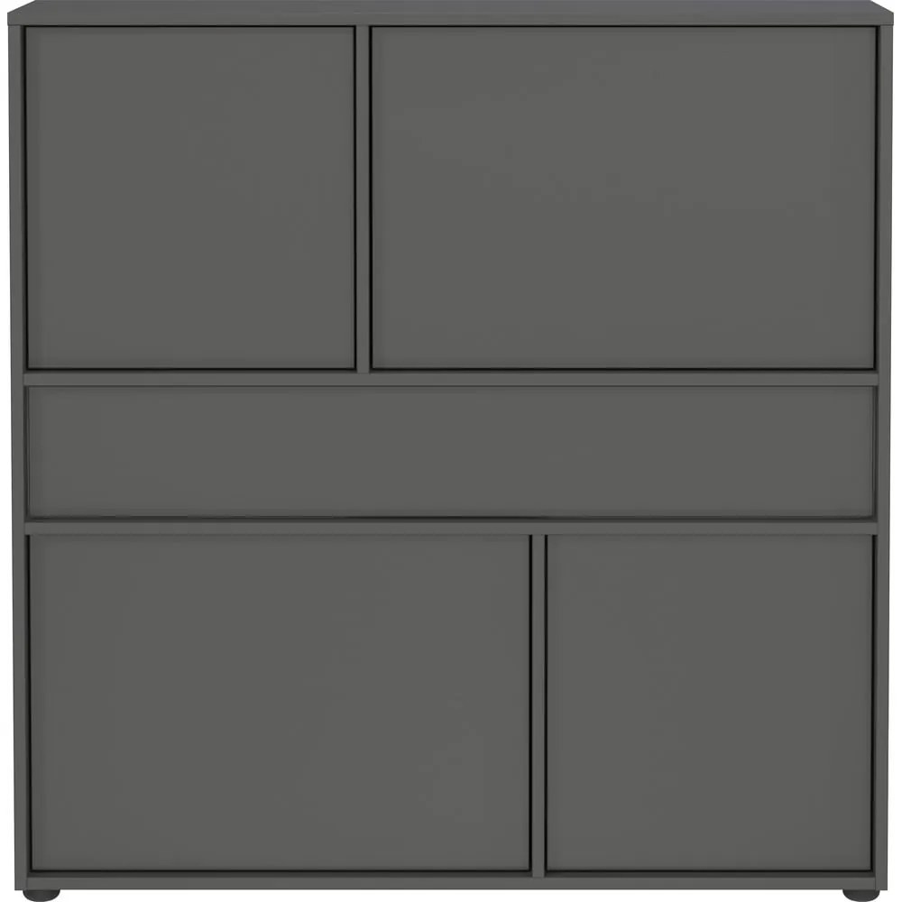 Antracitszürke szekrény 105x108x25 cm Ameca 2.0 – Germania