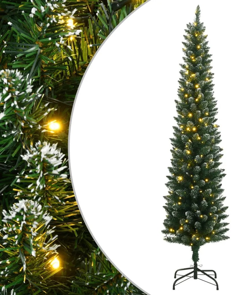 vékony műkarácsonyfa 300 LED-del 240 cm