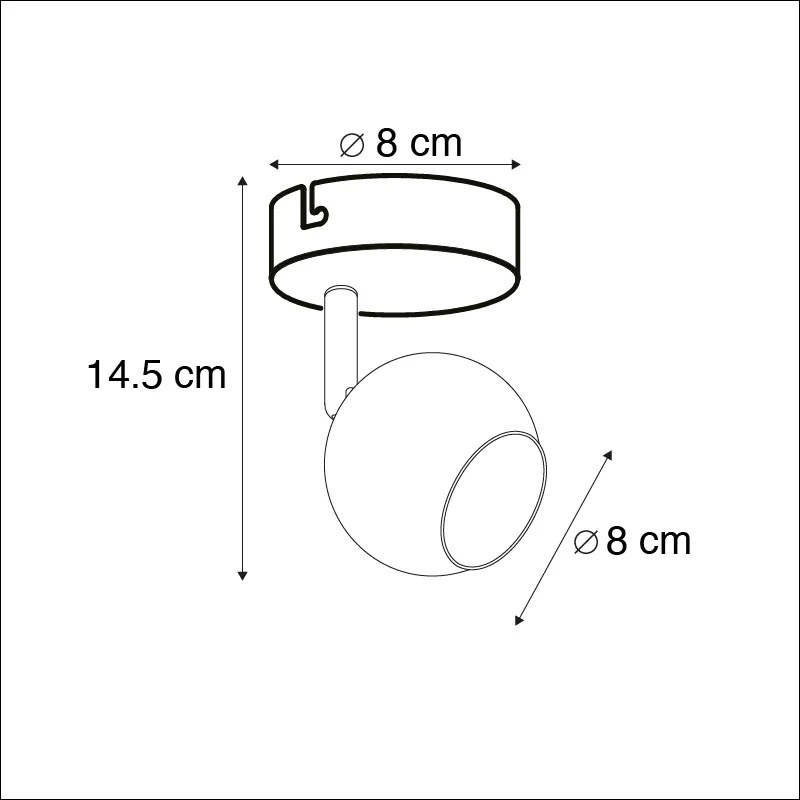 Retro kerek reflektor sárgaréz - Gissi