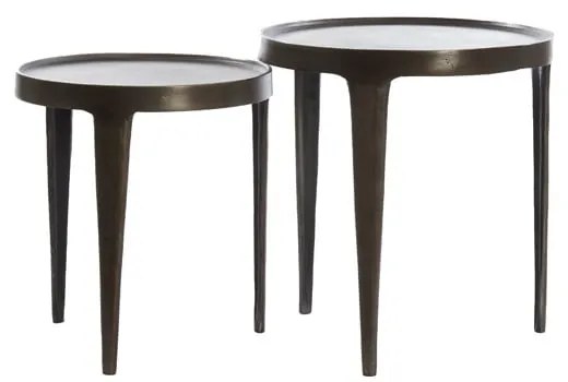 Fém kerek tárolóasztal ø 43 cm Tobias – Light & Living